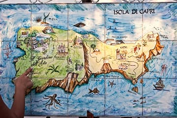 Capri map - Il Giardino dell'Arte